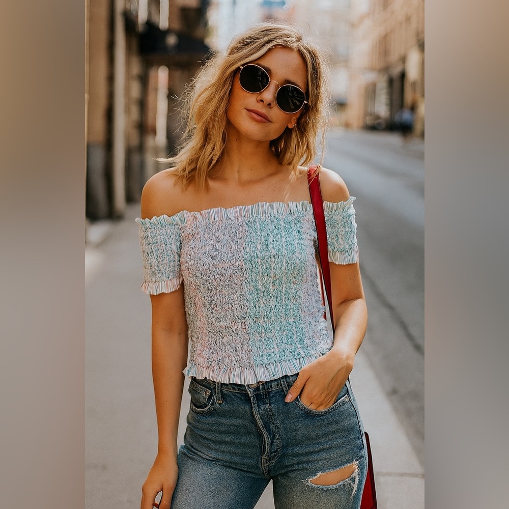 Revolve petersyn Kinsey smocked top Sep sale